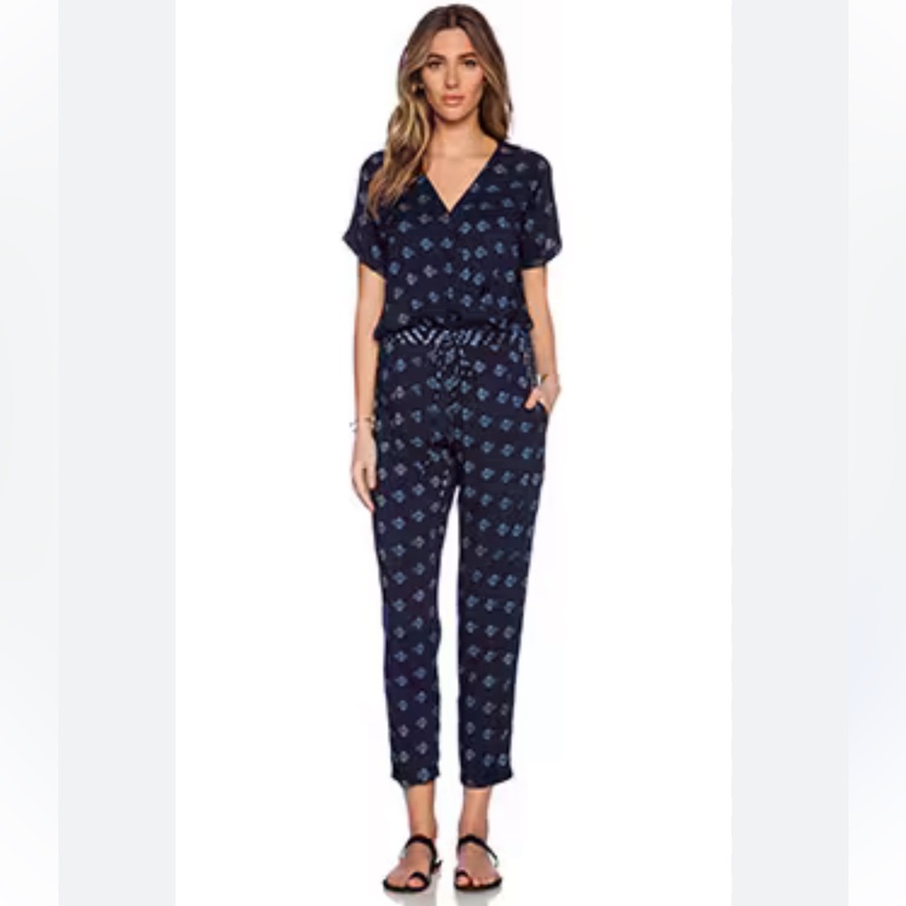 Velvet by Graham & Spencer Indian Challis Cady Jumpsuit in Multi Size‎ Small
